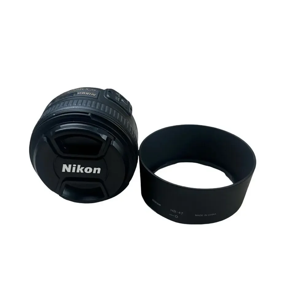 Nikon AF-S Nikkor 50mm 1.4 G Lens with Caps And Nikon Hood
